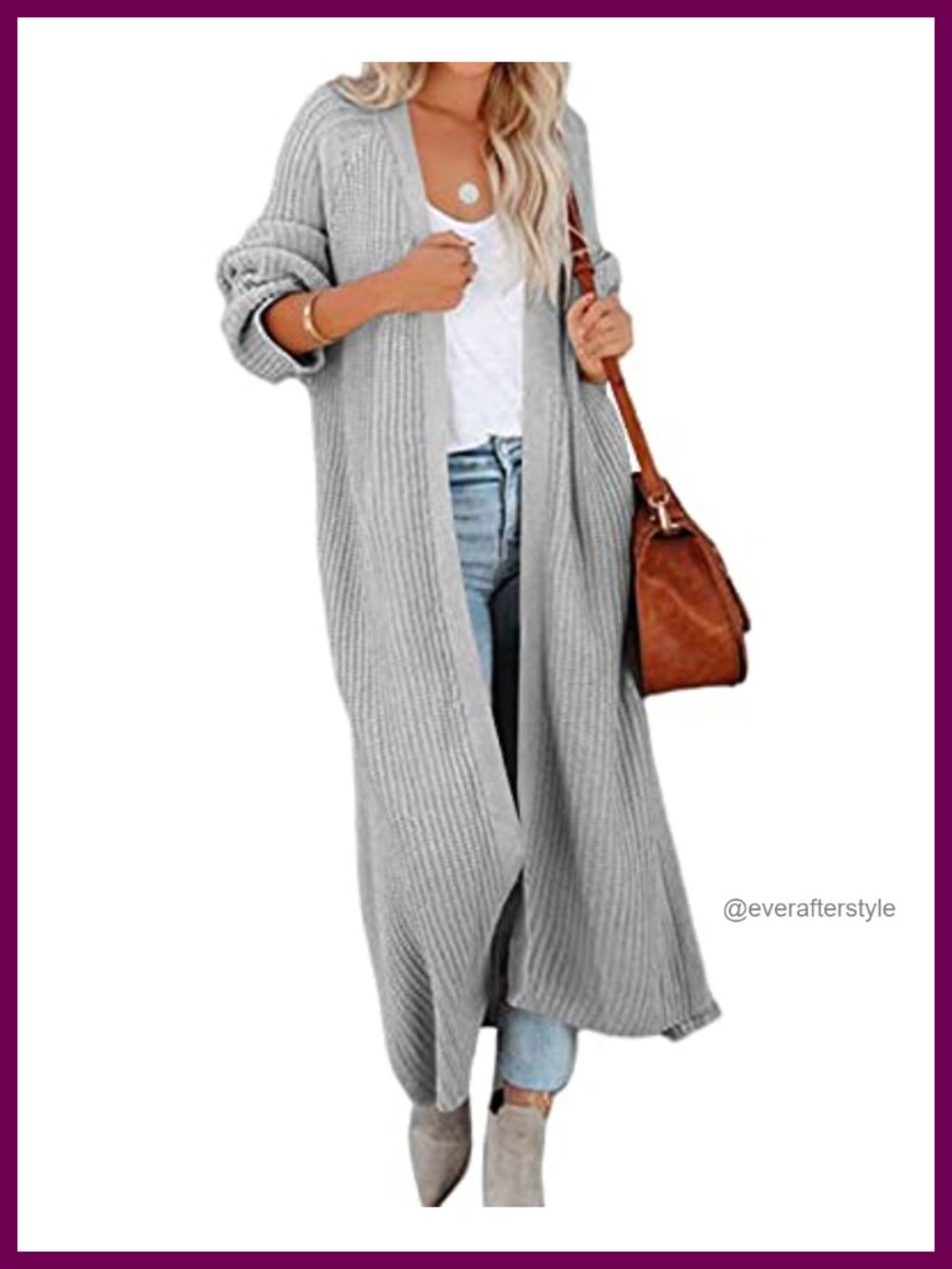 Chunky Knit Long Cardigan Oversized Duster Sweater